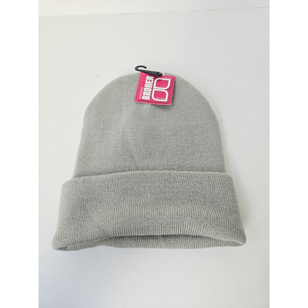 Broner winter hat beanie one size NWT light grey